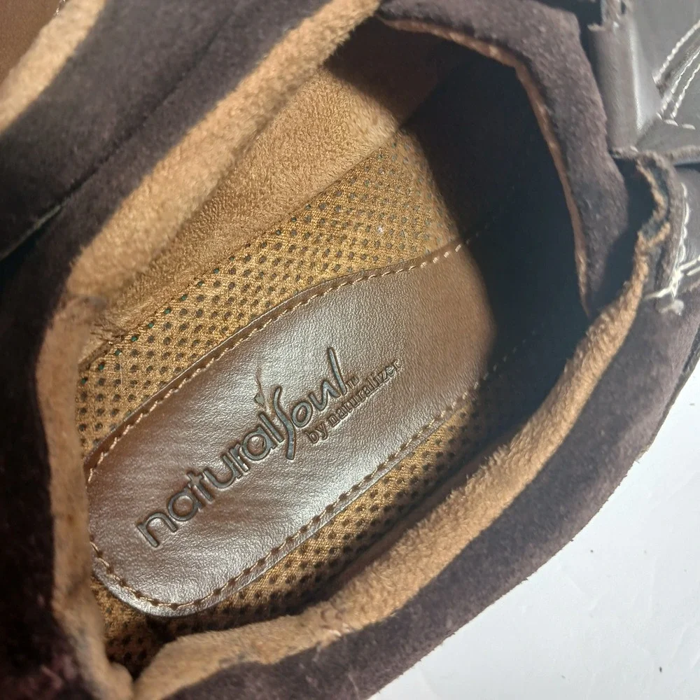 Natural Soul Naturalizer Frasier Loafers 10M Brown‎ Leather Suede Comfort Shoes